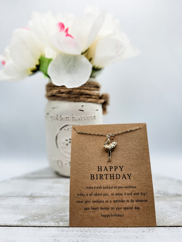 Happy Birthday - Inspirational and Meaningful Pendant Necklace